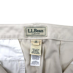 LLBean Tapered Chino Pants 12 Beige Cotton CURVY FIT 0GBV4