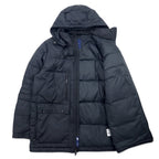NIKE フード着脱式 550フィルパワー ダウンジャケット L ブラック ダブルジップ ドローコード 546051-010