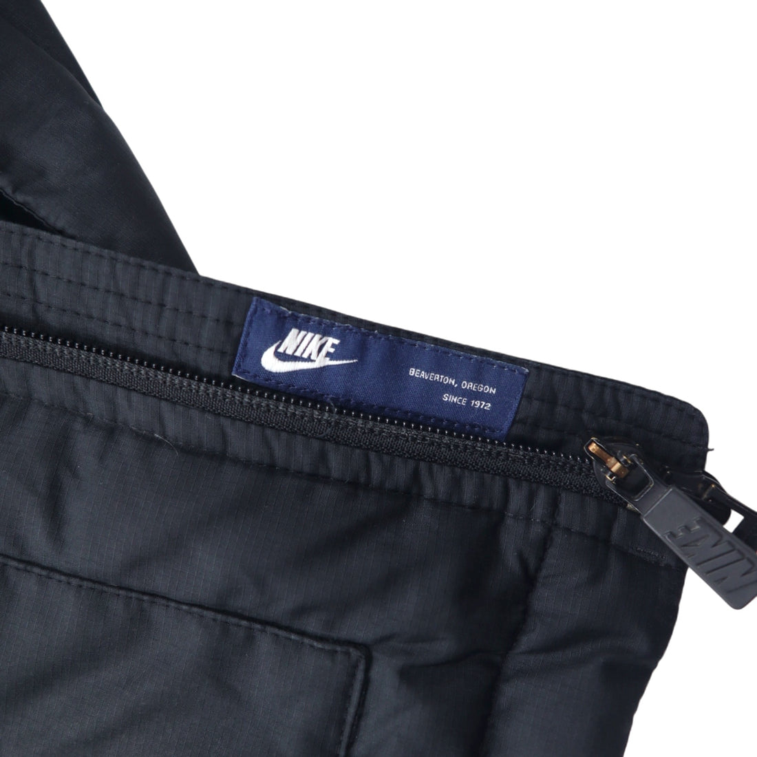 NIKE フード着脱式 550フィルパワー ダウンジャケット L ブラック ダブルジップ ドローコード 546051-010