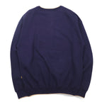 90s FIELD TASTED by OUTDOOR LIFE Sweatshirt XL Navy Cotton Fleece Lining Embroidery Animal Paki Cotton