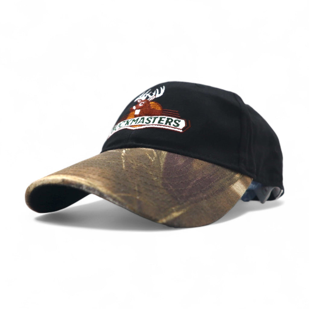 BUCKMASTERS Real Tree Camo Switching Outdoor Cap FREE Belt Black Animal Embroidery
