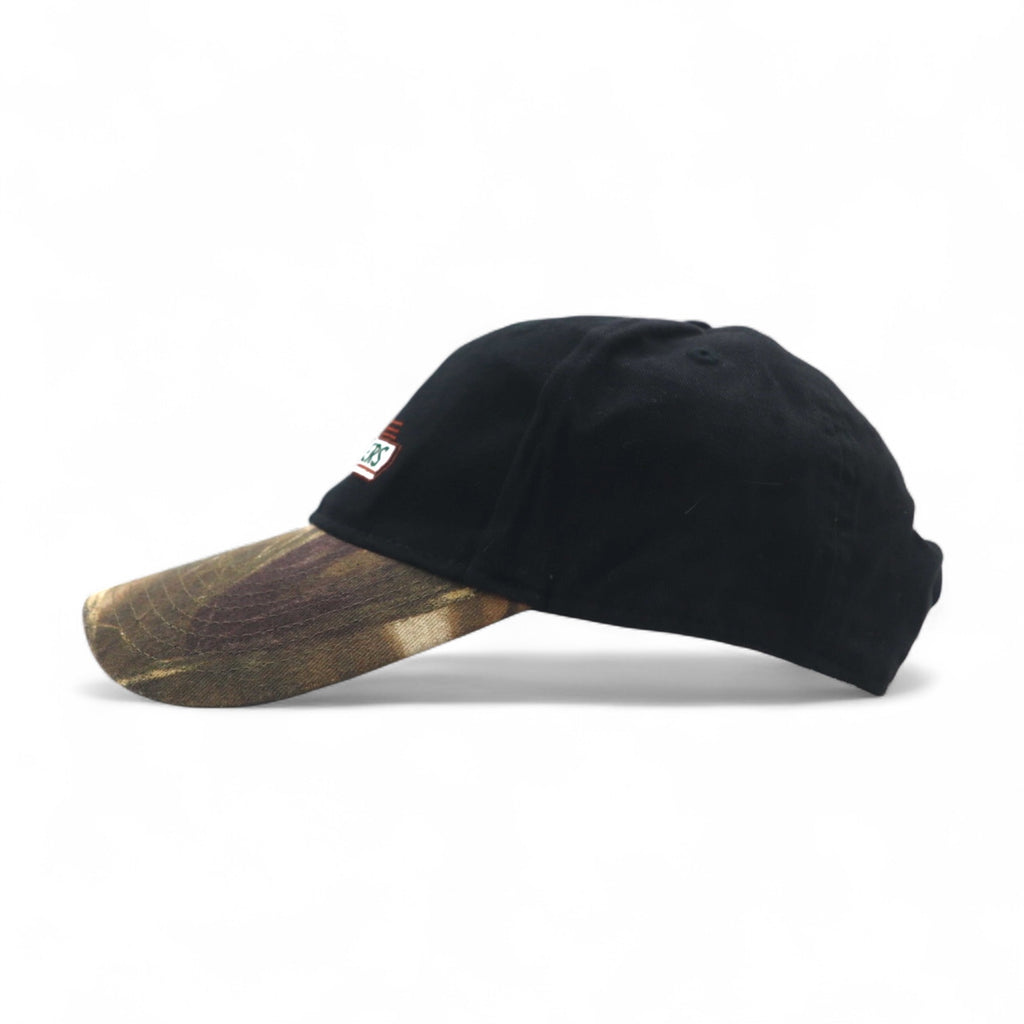 BUCKMASTERS Real Tree Camo Switching Outdoor Cap FREE Belt Black Animal Embroidery