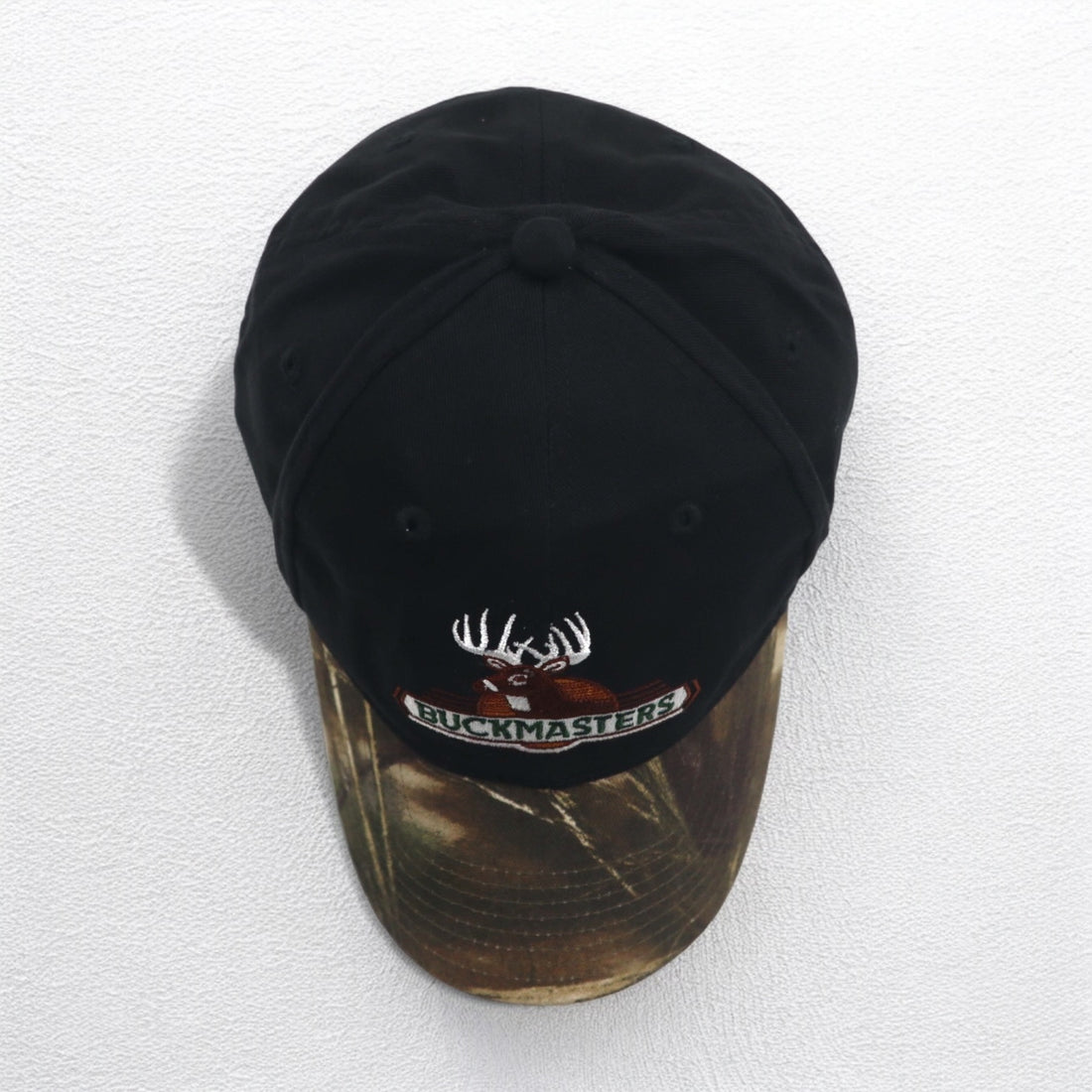 BUCKMASTERS Real Tree Camo Switching Outdoor Cap FREE Belt Black Animal Embroidery