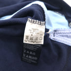 TOMMY HILFIGER Big Size Rugby Shirt M Navy Cotton Embroidered Emblem Logo