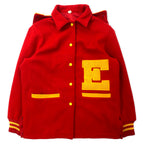 BUTWIN Made in USA 60's Stadium Jacket Award Jacket 14 Red Wool Rod-shaped TALON Zip Rabbit Hood Detachable