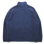 Champion Half Zip Fleece Jacket L Navy Polyester One Point Logo Embroidery