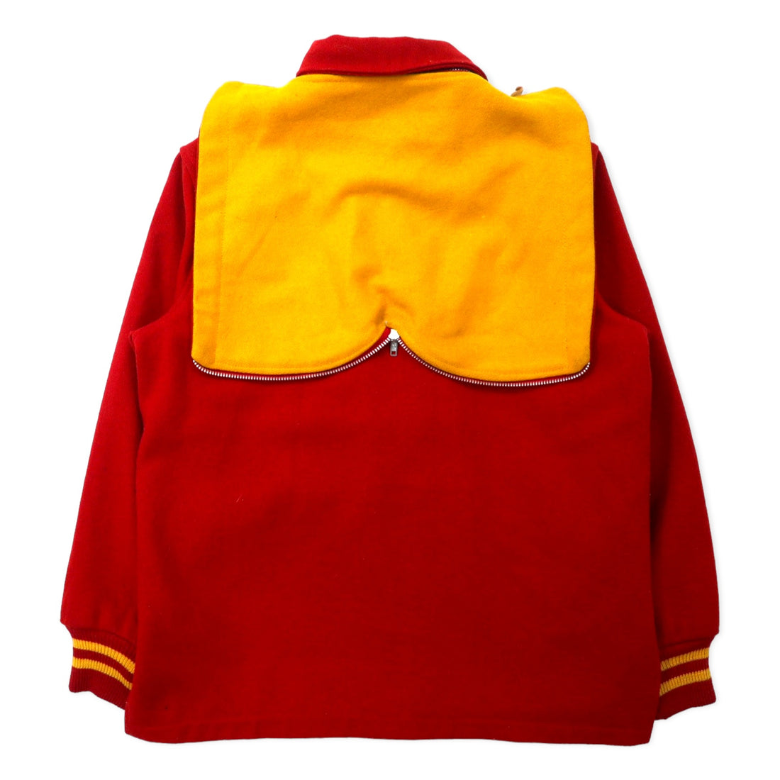 BUTWIN Made in USA 60's Stadium Jacket Award Jacket 14 Red Wool Rod-shaped TALON Zip Rabbit Hood Detachable