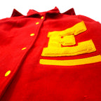 BUTWIN Made in USA 60's Stadium Jacket Award Jacket 14 Red Wool Rod-shaped TALON Zip Rabbit Hood Detachable