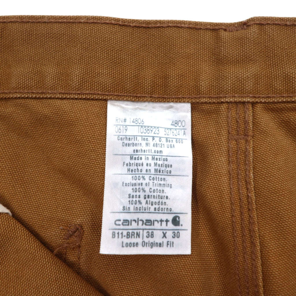 Carhartt Loose Fit Duck Painter Pants L Brown Washed B11-BRN Made in Mexico