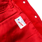 BUTWIN Made in USA 60's Stadium Jacket Award Jacket 14 Red Wool Rod-shaped TALON Zip Rabbit Hood Detachable