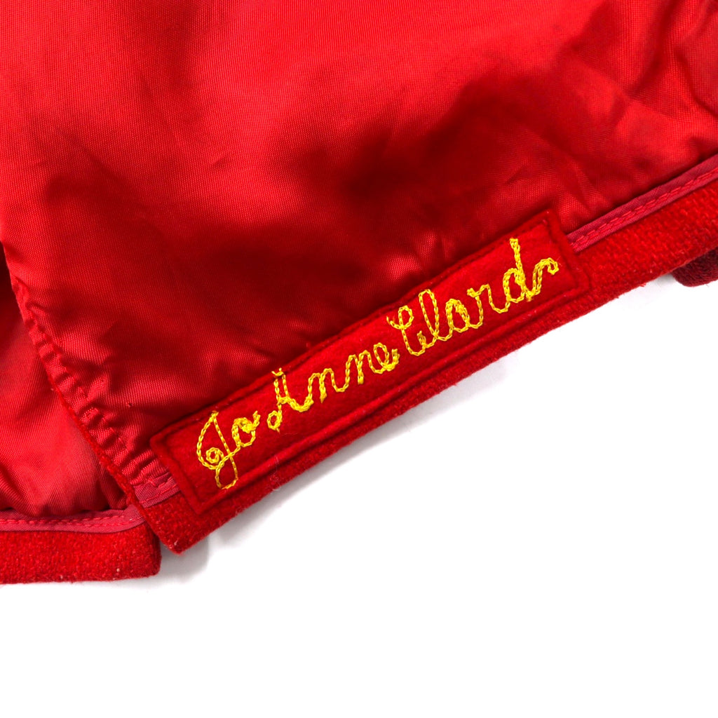 BUTWIN Made in USA 60's Stadium Jacket Award Jacket 14 Red Wool Rod-shaped TALON Zip Rabbit Hood Detachable