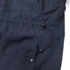 OUTBACK Australian made oiled jacket, XXL, navy, cotton, leather trim, check lining, detachable hood, drawcord
