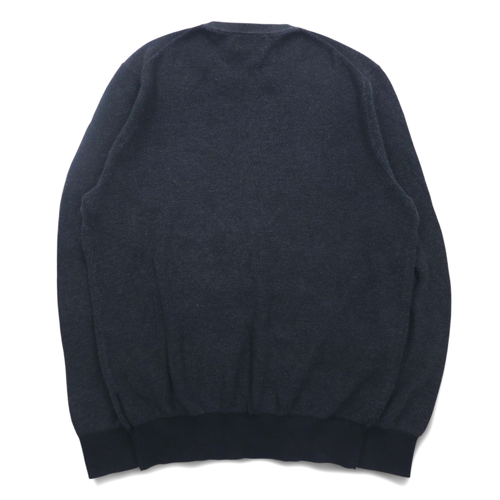 POLO RALPH LAUREN Crew Neck Pima Cotton Knit Sweater, Medium, Gray, Small Pony Embroidery