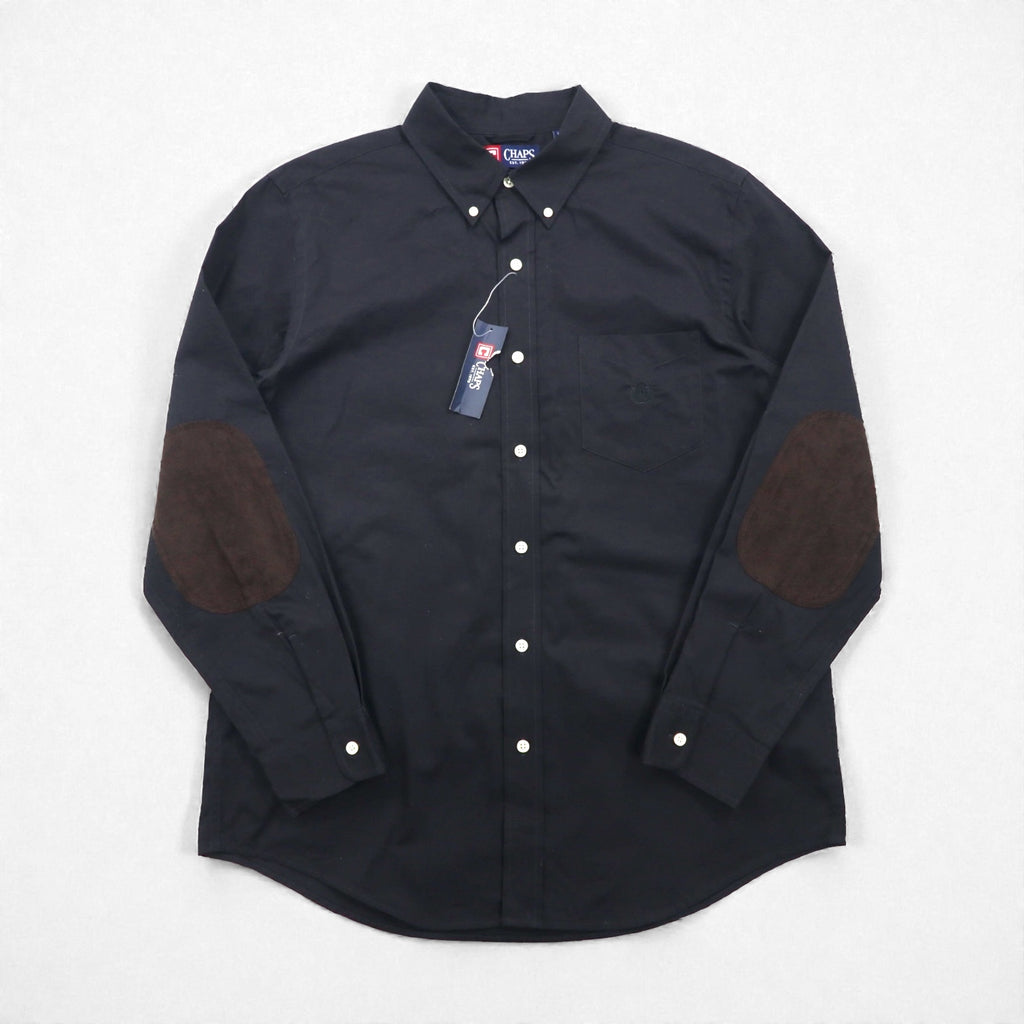 CHAPS Ralph Lauren ボタンダウン シャツ L ブラック エルボーパッチ 未使用品