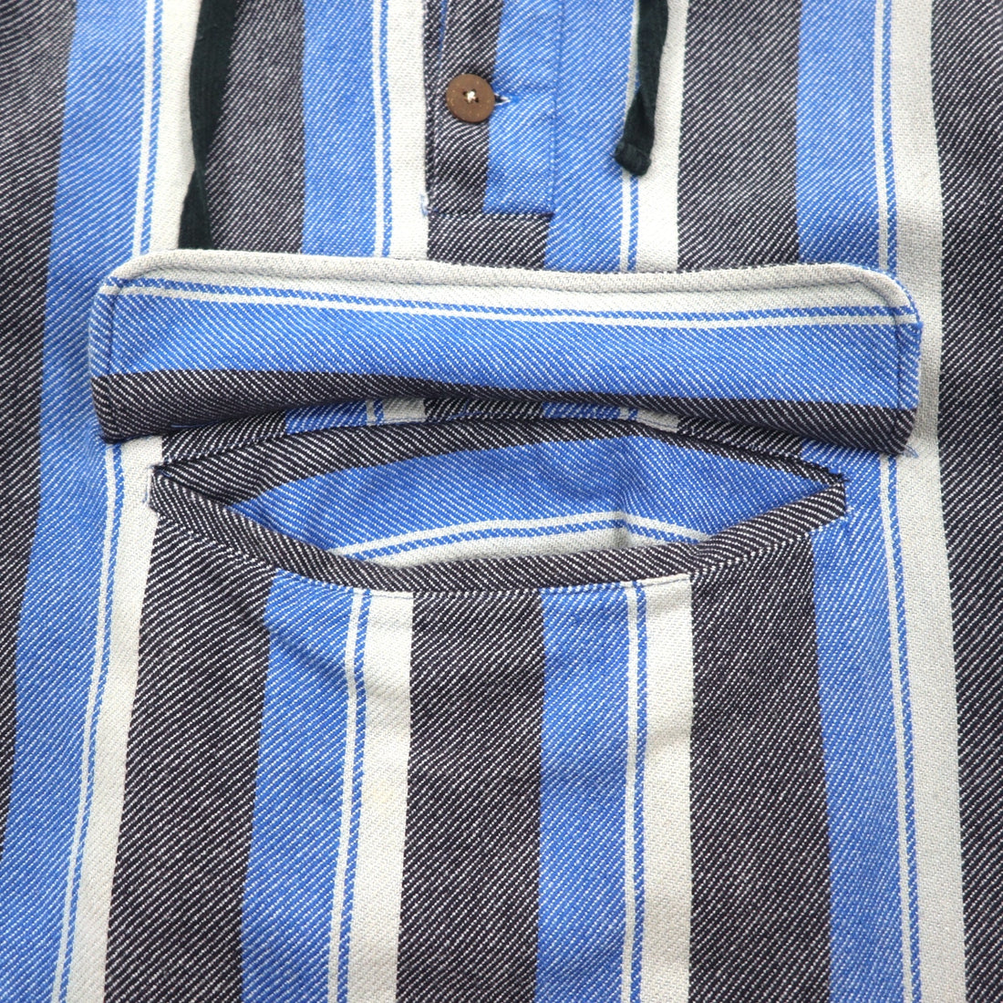 stussy Chanel logo Mexican hoodie L Blue striped cotton back logo print