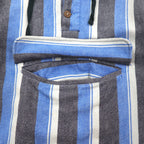 stussy Chanel logo Mexican hoodie L Blue striped cotton back logo print