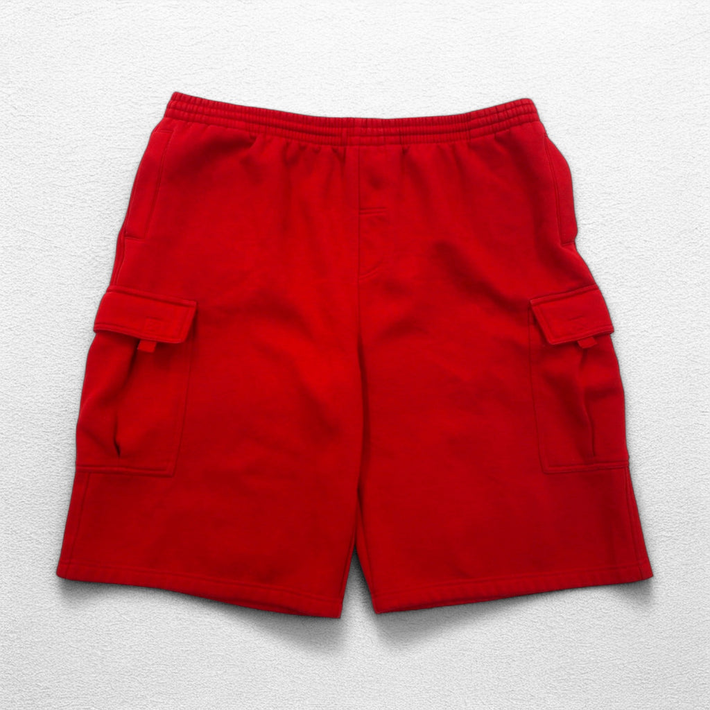 PRO5 Heavyweight Sweat Cargo Shorts, Shorts, XL, Red, Polyester