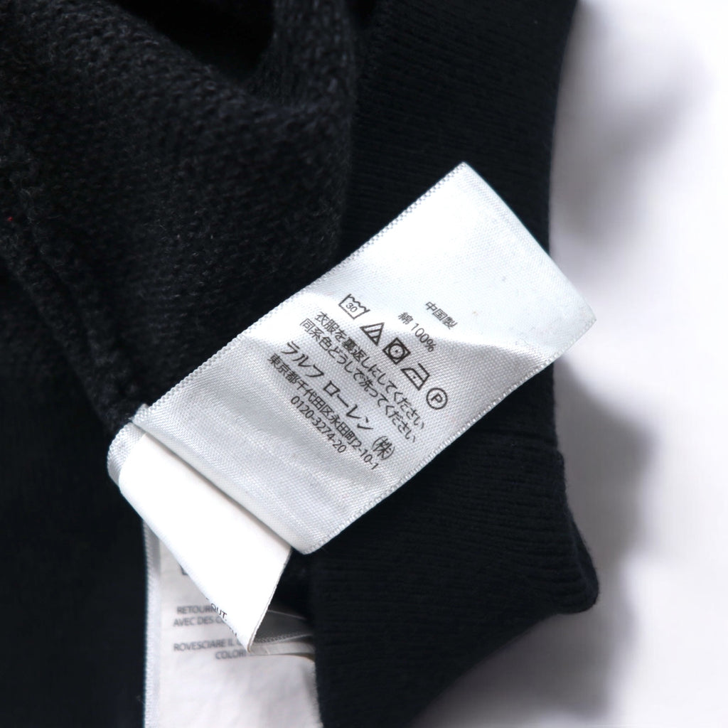 POLO RALPH LAUREN Crew Neck Pima Cotton Knit Sweater, Medium, Gray, Small Pony Embroidery