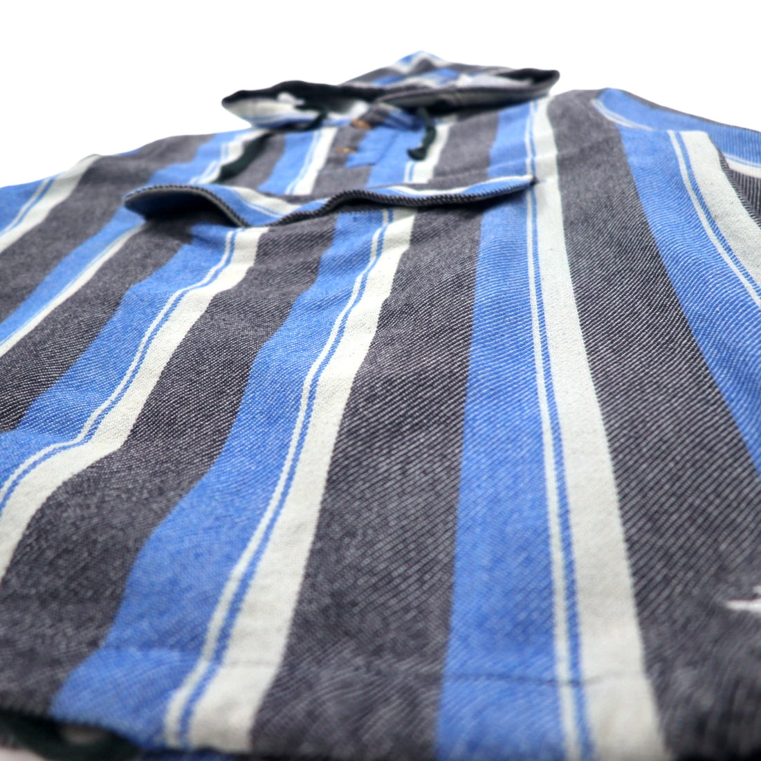 stussy Chanel logo Mexican hoodie L Blue striped cotton back logo print