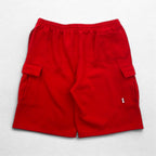 PRO5 Heavyweight Sweat Cargo Shorts, Shorts, XL, Red, Polyester