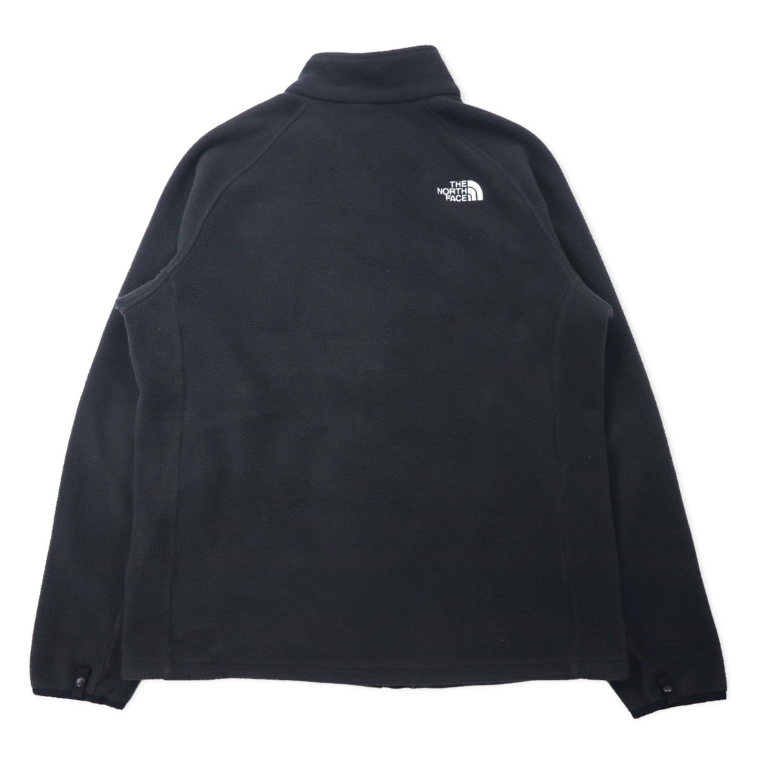 THE NORTH FACE Full Zip Fleece Jacket L Black Polyester One Point Logo Embroidery