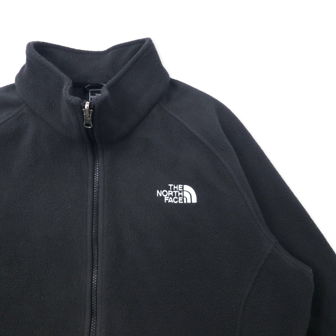 THE NORTH FACE Full Zip Fleece Jacket L Black Polyester One Point Logo Embroidery