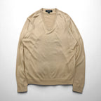 Brooks Brothers セーター Vネック シルクニット セーター L ベージュ コットン COUNTRY CLUB