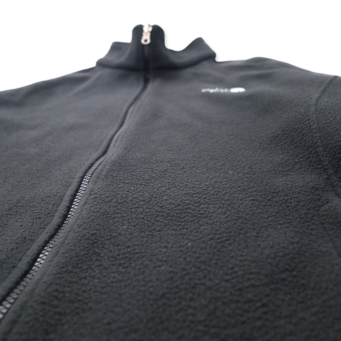 THE NORTH FACE Full Zip Fleece Jacket L Black Polyester One Point Logo Embroidery