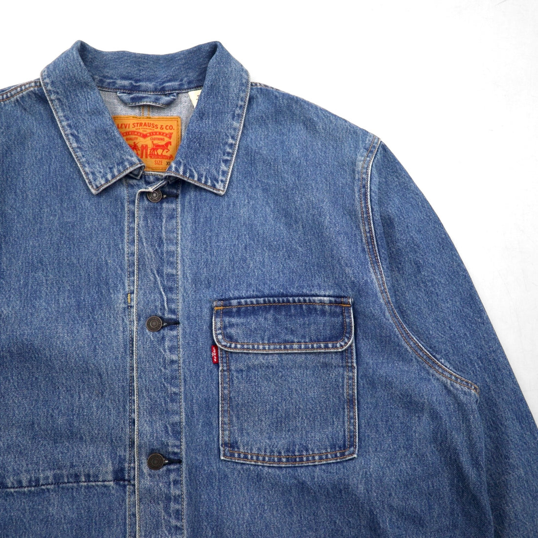 Levi's WORKWEAR Engineer Coat Coverall XL Indigo Denim A0744