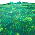 nautica 90s big size long sleeve polo shirt L green cotton all-over camouflage botanical