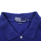 Polo by Ralph Lauren ポロシャツ XL ブルー コットン 鹿の子 スモールポニー刺繍 ビッグサイズ