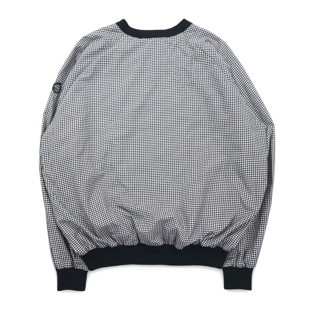 SUNDERLAND of SCOTLAND Made in Scotland Piste Pullover Nylon Jacket L White Houndstooth