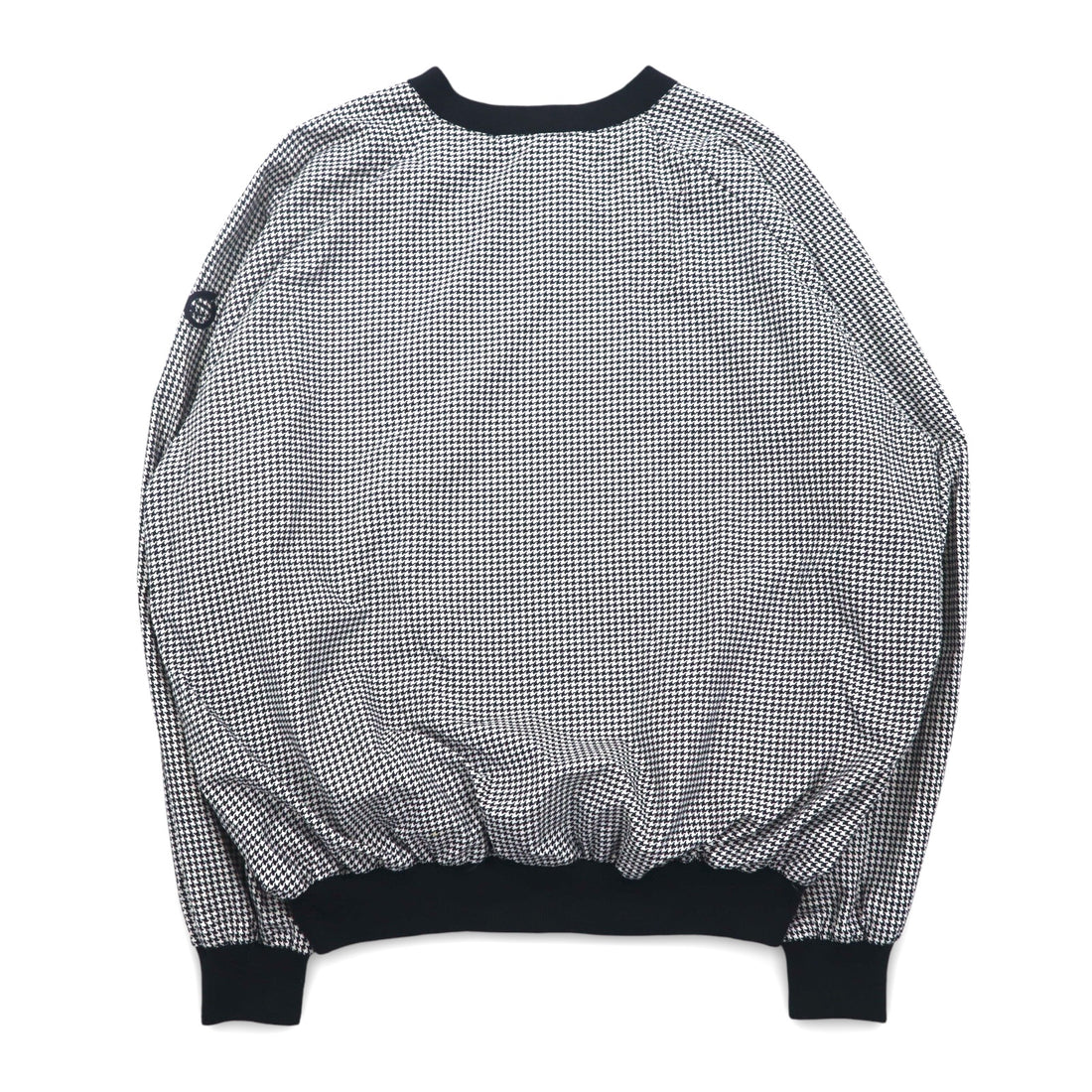 SUNDERLAND of SCOTLAND Made in Scotland Piste Pullover Nylon Jacket L White Houndstooth