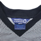 SUNDERLAND of SCOTLAND Made in Scotland Piste Pullover Nylon Jacket L White Houndstooth