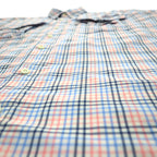 Columbia PFG Super Bahama UV Protection Omni-Shade Bahama Fishing Shirt L White Blue Check Nylon FM7190