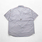 Columbia PFG Super Bahama UV Protection Omni-Shade Bahama Fishing Shirt L White Blue Check Nylon FM7190