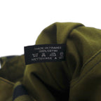 HERMES Foul Tou MM Tote Bag, Khaki Canvas, Two-Tone, Made in France