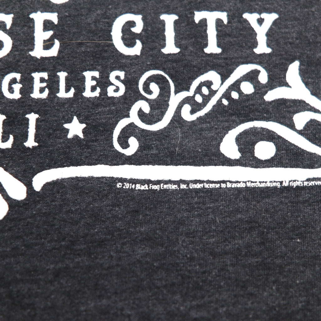GUNS N' ROSES Rock Band T-Shirt XL Gray Cotton PARADISE CITY Skull Bravado Made in Mexico