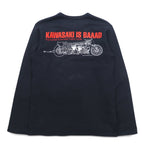 90s SOTQ Long Sleeve T-Shirt Long TL Black Kawasaki kawasaki is BAAAD Double-sided Print MOTORWN Exclusive