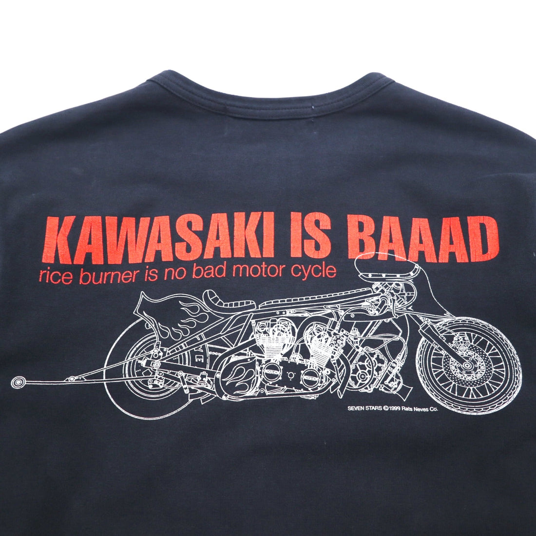 90s SOTQ Long Sleeve T-Shirt Long TL Black Kawasaki kawasaki is BAAAD Double-sided Print MOTORWN Exclusive