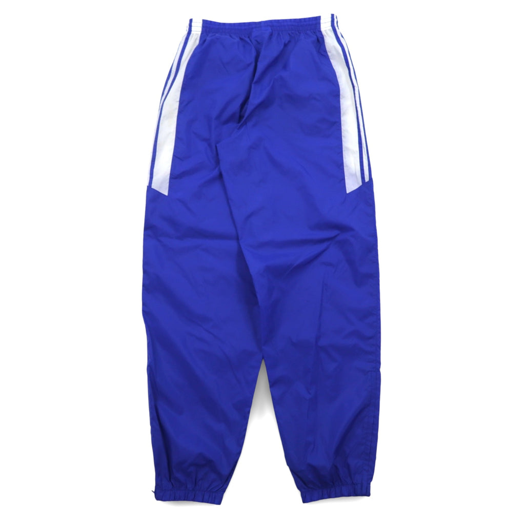 adidas 90s International Flag Tag Nylon Track Pants Jersey L Blue 3 Stripes