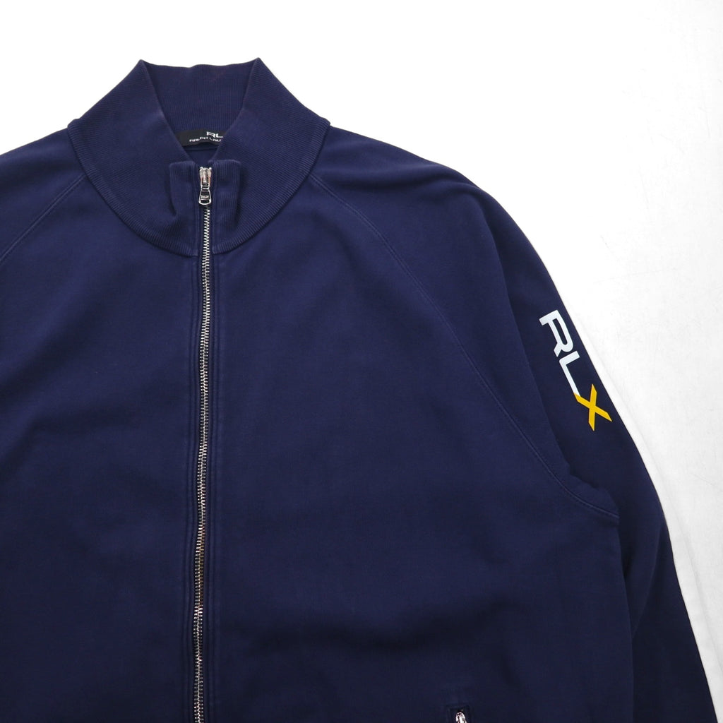 RLX Ralph Lauren トラックジャケット ジャージ 2XL ネイビー コットン サイドライン