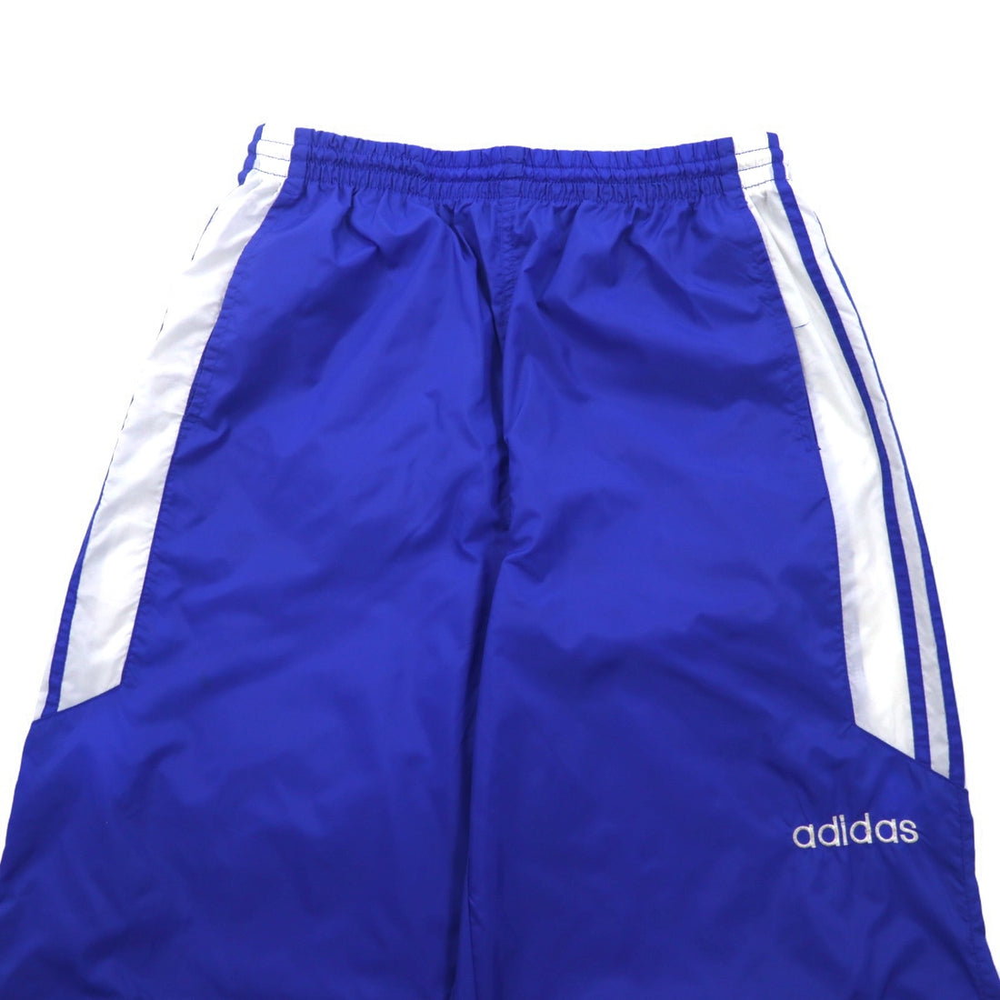 adidas 90s International Flag Tag Nylon Track Pants Jersey L Blue 3 Stripes