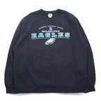 Lee SPORT 90s NFL Print Sweatshirt 2XL Black Cotton Fleece Lining PHILADELPHIA EAGLES