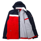 TOMMY HILFIGER セーリングジャケット L ネイビー レッド ナイロン フリースライナー フード収納式