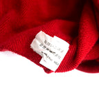 CHAPS RALPH LAUREN 90s Half Zip Sweatshirt L Red Cotton Drawstring