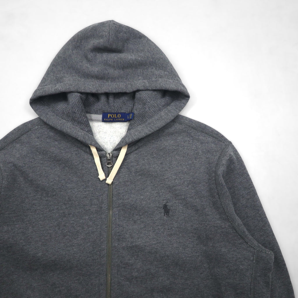 Polo Ralph Lauren リバースウィーブ フルジップパーカー L グレー コットン スモールポニー刺繍