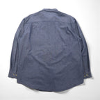 L.L.Bean 00s Chambray Button Down Shirt, Large, Blue Cotton, DUG3