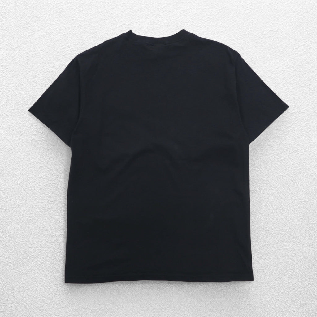 PLANET HOLLYWOOD 90s USA Made Advertising T-shirt L Black One Point Logo Embroidery