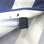CHAPS RALPH LAUREN 90s Short Sleeve Denim Button Down Shirt L Blue White Striped Cotton